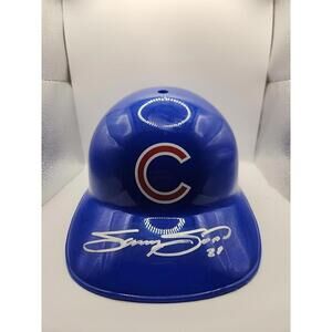 🔥SAMMY SOSA CHICAGO CUBS  SIGNED HELMET🔥
